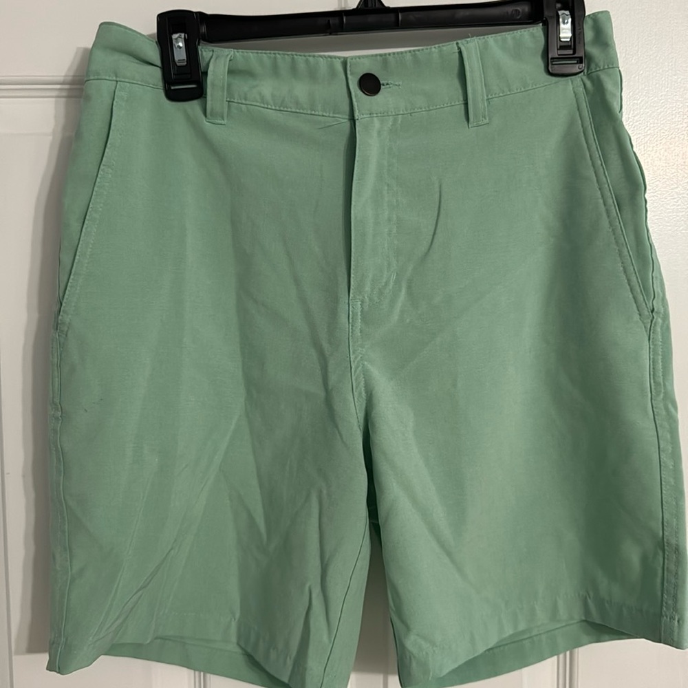 Mint green flat front 7in Panama Jack shorts. EUC no rips tears or stains.